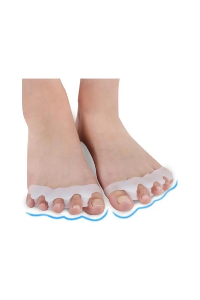 Ayak 5 Parmak Ayırıcı Makaralı Gömlek Silikon Bunyon Gece Aparatı 1 Çift
