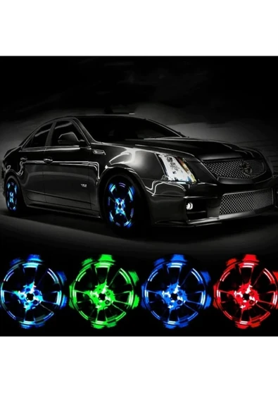 2 Adet Işıklı Sibop Kapağı Otomobil Bisiklet Motor Sibop Kapağı - Resim 2