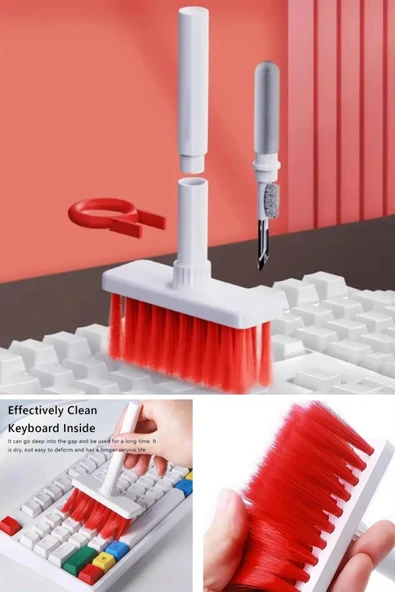 Bilgisayar Temizleme Fırçası Klavye Kulaklık Temizleme Seti Dizüstü Bilgisayar Aralığı Toz Alma ürün görseli 1