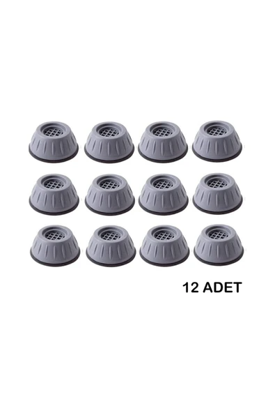 3 Set (12 Adet) Gürültü Engelleyici Kaymaz Titreşim Önleyici Kauçuk Ayak Çamaşır Makinesi Stoper