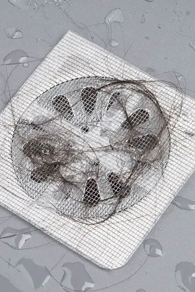 10 Adet Yapışkanlı Banyo Gider Koruyucu Saç Toplayıcı – Gider Böcek Koruyucu Gider Süzgeci 10Lu - 1
