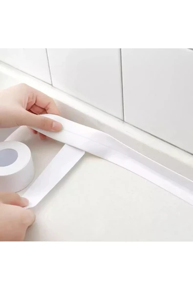 3.2 M Banyo Küvet Mutfak Lavabo Beyaz Su Sızdırmaz Bant Su Geçirmez Kenar Bandı Sızdırmazlık Tamir - Resim 2