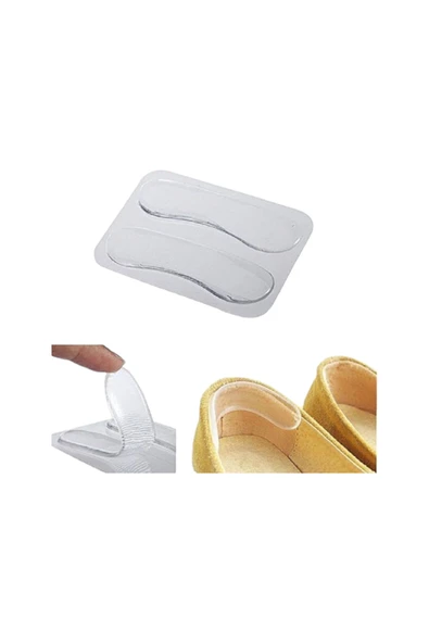 Ayakkabı içi Topuk Koruyucu Önleyici 2'li Şefaf Korma Silikonlu FC-025 - Resim 4