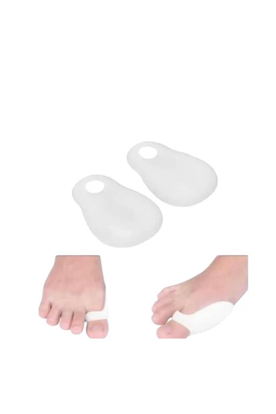 Ayak Baş Parmak Bunyon Koruyucu Makarasız Halluks Valgus Silikon Yara Nasır Set 2 Li Başparmak ürün görseli 1