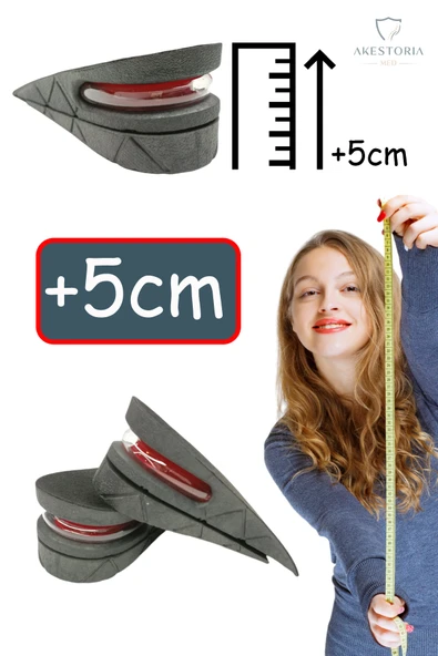 Çift Hava Pedli Boy Yükseltme Topukluğu 5 Cm Gizli Topuk Yükselten Siyah Fc-036 ürün görseli 1