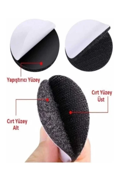 20 Adet Halı Kilim Koltuk Örtüsü Kaydırmaz Sabitleyici Cırt Yıkanabilir Kendinden Yapışkanlı Cırt - Resim 6