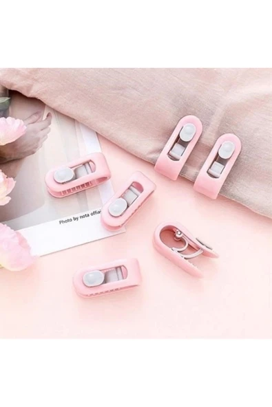 Buffer® 4 Adet Iğnesiz Yorgan Çarşaf Ve Perde Tutucu Sabitleyici Kaydırmaz Örtü Düzenleyici Klips - Resim 5