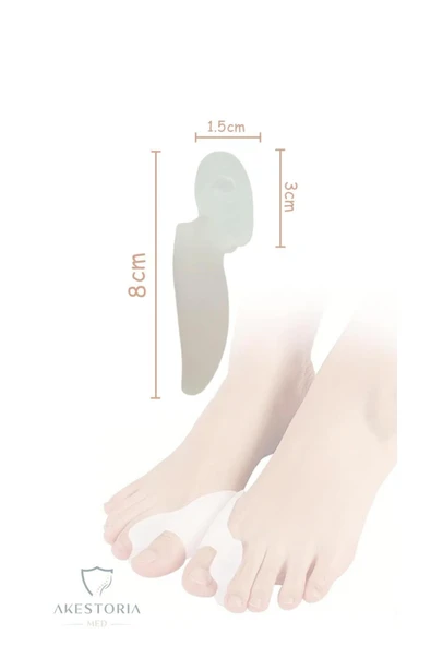 Çift Makaralı Bunyon Baş Parmak Düzeltici Ateli Kemik Koruyucu Küçük 2'li Fc-007 - Resim 4