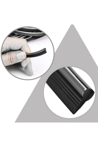 Araba Oto Dekorasyon Şeridi Kauçuk Elastik Kolay Kurulum 5 Metre Şerit Bant Gümüş Renk - Resim 3