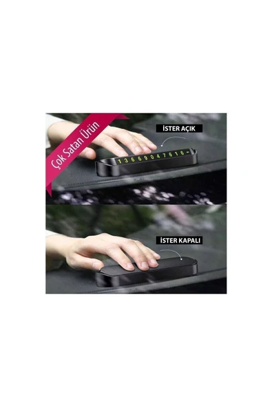 Araç Içi Lüx Fosforlu Kapanabilen Park Telefon Numaratörü ürün görseli 1