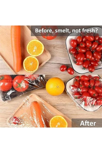 100 Adet Lastikli Tazeliği Koruyan Tencere Ve Tabak Bonesi - Resim 2