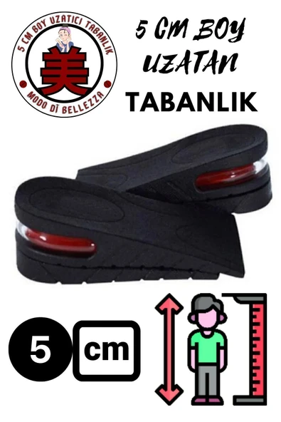 5 Cm Tam Boy Uzatıcı Tabanlık Hava Yastıklı Uzatan Ayakkabı Tabanlığı Gizli Topuk Yükselten ürün görseli 1