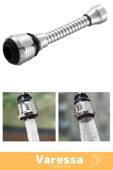 1 Adet Özel Seri Dayanıklı Spiral 360°Dönebilen Hortumlu Esnek Su Tasarruflu 2 Modlu Musluk Başlığı - Resim 3
