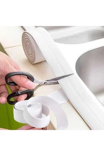 Banyo Küvet Lavabo Sızdırmaz Izolasyon Bant Beyaz - Resim 4