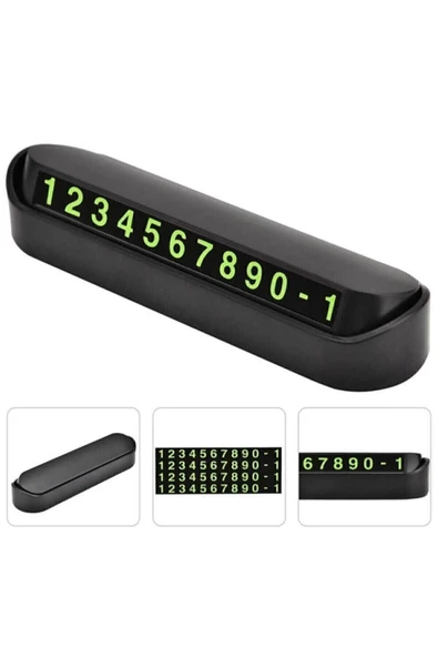 Araç Içi Park Telefon Numarası Oto Cam Kartı Fosforlu Numaratör (2 ADET) - Resim 2