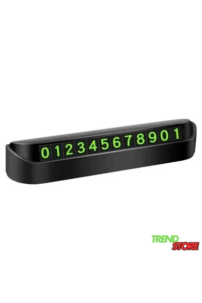 Araç İçi Torpido Üstü Açılır Kapanır Fosforlu Araba Park Numaratörü - Resim 6