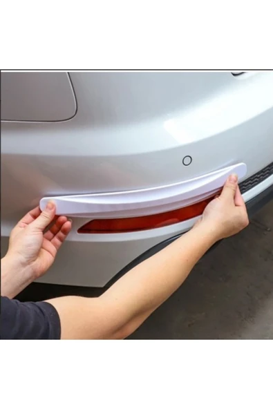 Araba Tampon Koruyucu Karbon Desenli Beyaz 2 Adet ürün görseli 1