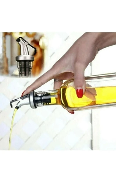 1 Adet Kapaklı Damlatmaz Yağ Tıpası Yağdanlık Şişe Ucu Yağlık Sirkelik Sosluk Damlatmaz - Resim 2