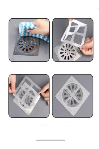 10'lu Lavabo Süzgeci, Banyo Gider Süzgeci, Kıl Tüy Süzgeci, Tüy Toparlayıcı ürün görseli 1