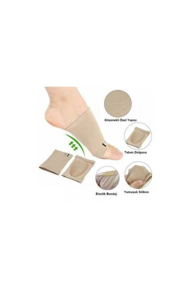 Ayak Çorabı 1 Çift Kumaş Ayak Ark Destek Çorabı - Resim 2