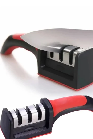 Bıçak Bileme Aleti 3 Aşamalı 3 Açılı Bıçak Bileyici Bıçak Keskinleştirmek İçin Pratik Masat ürün görseli 1