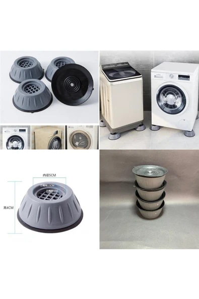 Çamaşır Makinası Titreşim Engelleyici Set - Masa Ayakları - Tek Ebat ürün görseli 1