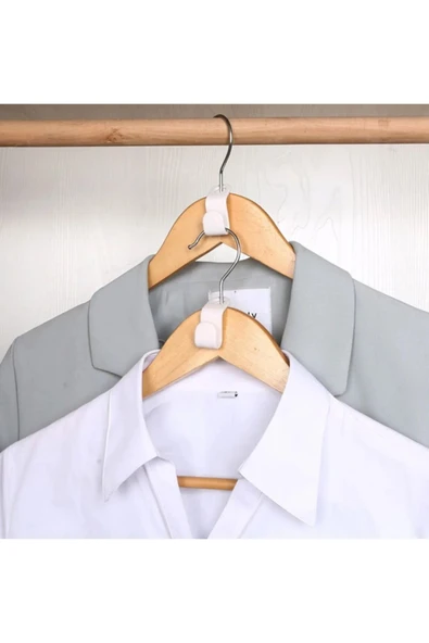 Askı Çoğaltıcı Kanca 10 Adet Elbise Pantolon Askı Klips Seti Dolap Toplayıcı Raf Içi Düzenleyici - Resim 5