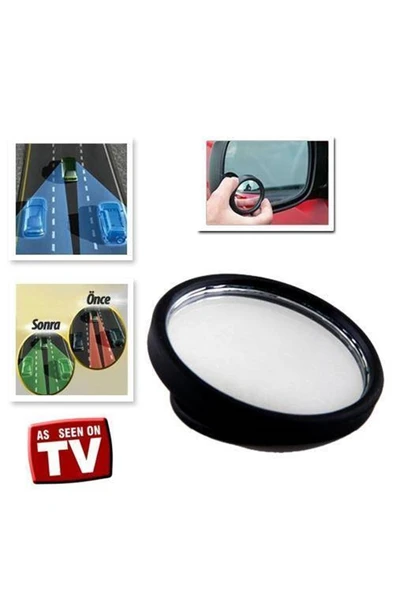 Araç Için Ayarlanabilir 360 Derece Dönen Kör Nokta Ayna Seti 2 Adet - Resim 2