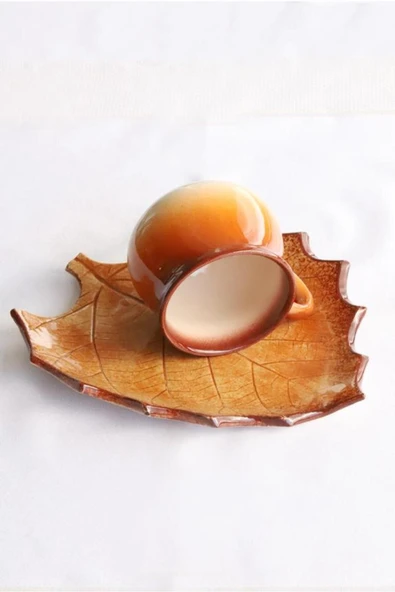 Sipahi Dut Yaprak Kahverengi  Fincanı Seti 150 M - 3