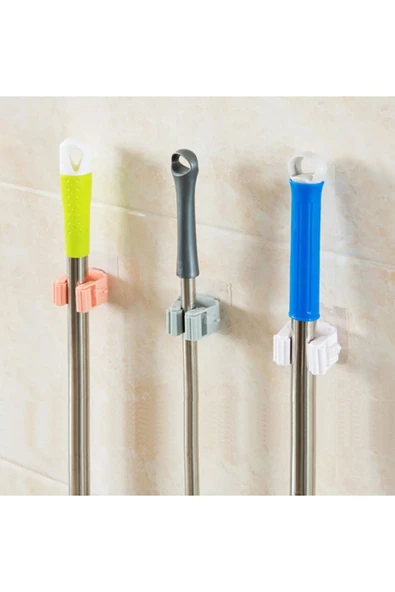 1 Adet Fırça Süpürge Paspas Mop Sapı Tutucu Çok Amaçlı Duvara Monte Askılık Mop Temizlik Seti Askısı ürün görseli 1