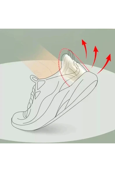 5 Mm Ayakkabı Topuk Vurma Önleyici Ve Daraltma Pedi Ayakkabı Içi Koruyucu Aparat 1 Çift - Resim 3