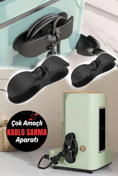 Airfryer Kablo Toparlayıcı Sarma Küçük Ev Aletleri İçin Pratik Kablo Sarıcı Yanmaz Kopmaz Yapışkanlı - 1