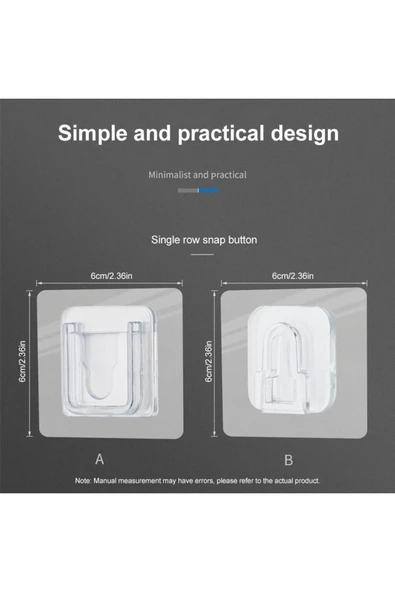 1 Set Geçmeli Klips Eşya Sabitleme Askısı Tablo Ayna Resim Sabitleme Aparatı - Resim 4