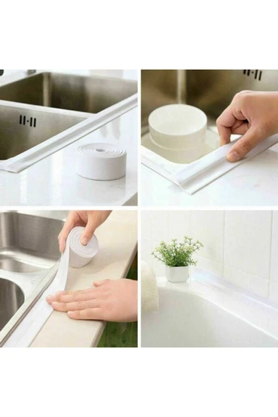 145 gr BEYAZ Su Sızdırmaz Lavabo Kenar Bandı (3.2m) - Resim 2
