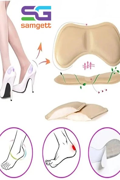 5 MM TEN RENGİ AYAKKABI TOPUK VURMA ÖNLEYİCİ VE DARALTMA PEDİ SETİ - 3