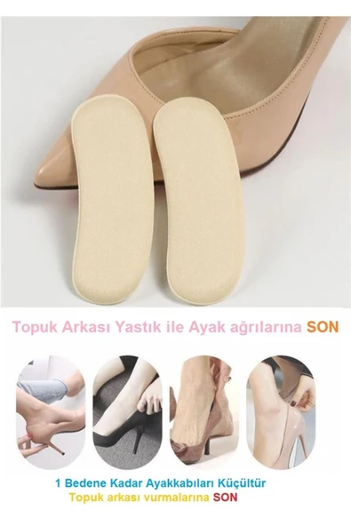 1 Çift Ten Ortopedik Topuk Ekleme Yüksek Topuklu Ayakkabı Topuk Vurma Önleyici Koruyucu Yastığı Ped - 2