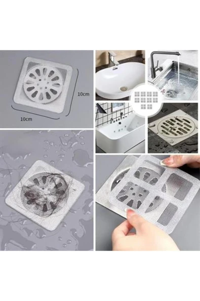 10'lu Banyo Ve Mıutfak Lavabo Koku Önleyici Ve Haşere Böcek Önleyici Gider Filtresi - Resim 5