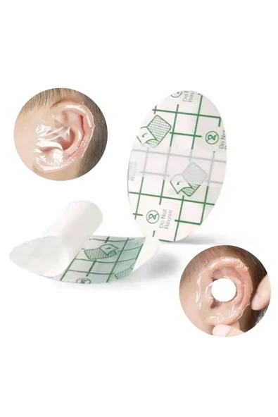 50 ‘li Bebek Çocuk Kulak İçin Su Geçirmez Bant Duş Kuaför Havuz Yüzme Kulak Koruyucu - Resim 3