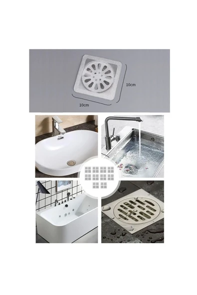 Buffer® 10'lu Banyo Ve Mıutfak Lavabo Koku Önleyici Ve Haşere Böcek Önleyici Gider Filtresi - Resim 3