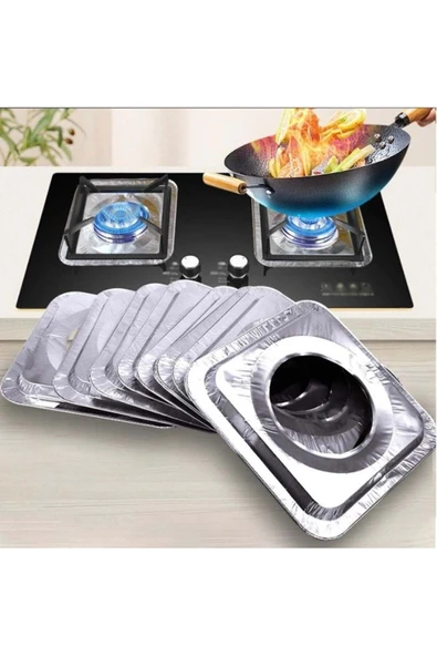 40 Adet Set Kare Ocak Üstü Yağ Koruyucu Alüminyum Levhaa (23*23 Cm) (7t) ürün görseli 1