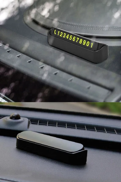 Araba Park Numaratörü Telefon Numarası Numaratör İçi Fosforlu Cam İçin Parktel Oto Otomobil Camı - Resim 2