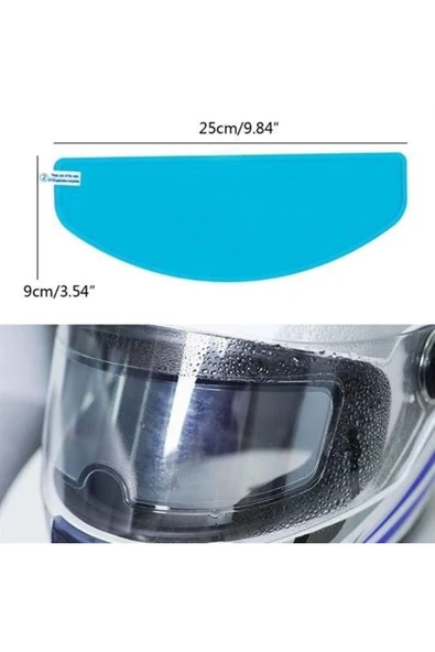 Biomak® Buğu Önleyici Motosiklet Kaskı Vizörü Su Geçirmez Dayanıklı Çizik Koruma Lens Filmi - 4