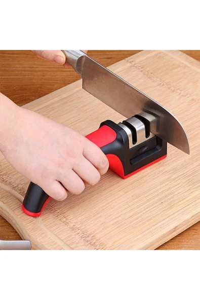 3 Kademeli Elmas Bıçak Bileme Aracı, Keskinlik Artırıcı, Pratik ve Dayanıklı - Resim 2