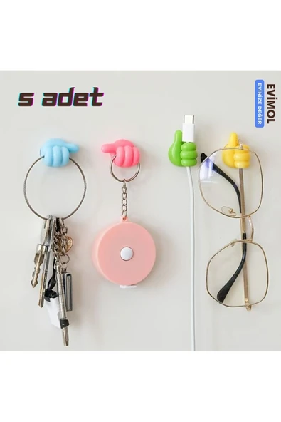 Başparmak Kablo Tutucu 4 ADET Silikon Araba Ev Organizatör Diş Fırçası Kulaklık Tutucu Karışık Renk - 4