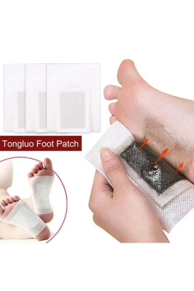 10 Adet %100 Detoks Ayak Bandı - Foot Patch Toksin Atıcı Ayak Detoksu Bantı - Resim 6