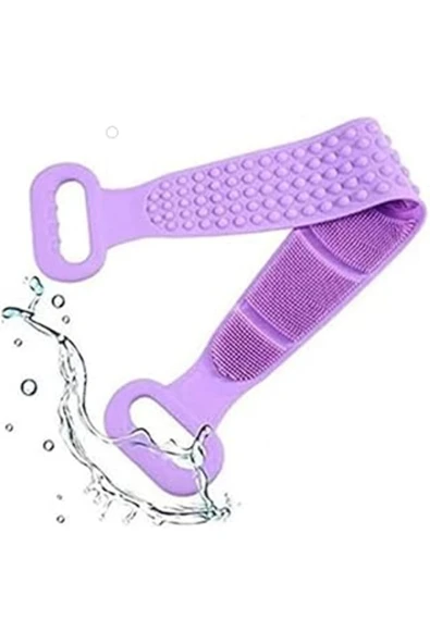 Banyo Sırt Kesesi Çift Taraflı Silikon Cilt Temizleme Fırçası 60 Cm ürün görseli 1