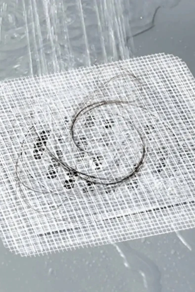 10'lu Lavabo Süzgeci Banyo Gider Kapatıcı Sineklik Tamir Kiti Pratik Banyo Saç Kılı Tutucu - Resim 2