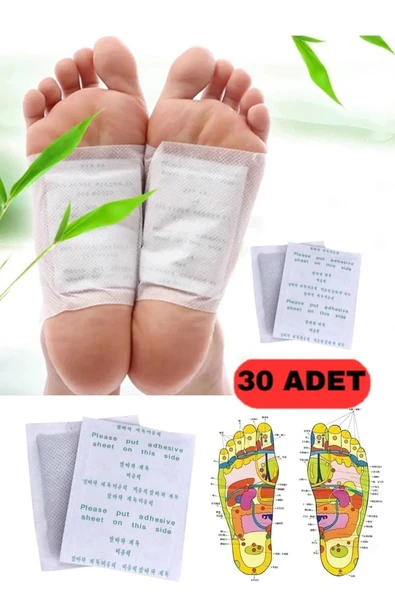 30 Adet Detoks Kilo Azaltıcı Ayak Bandı Detox Sağlık Vücut Temizleyici Toksin Bandı Vücut Pro Kinok - Resim 3