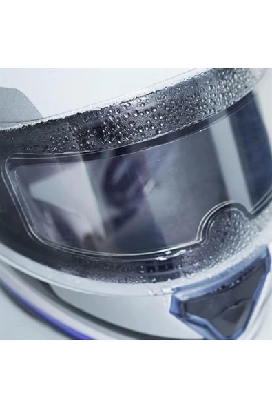 Biomak® Buğu Önleyici Motosiklet Kaskı Vizörü Su Geçirmez Dayanıklı Çizik Koruma Lens Filmi - 6