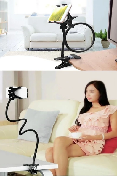 Akrobat Masa Telefon Tablet Tutucu Masa Tutacağı Siyah ürün görseli 1